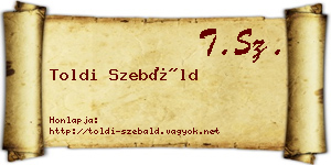 Toldi Szebáld névjegykártya